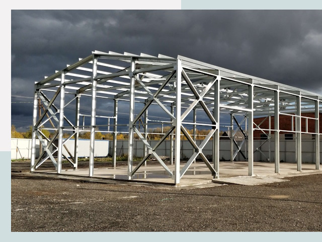 Двускатные ангары в Набережные Челны от 609 руб. за квадрат